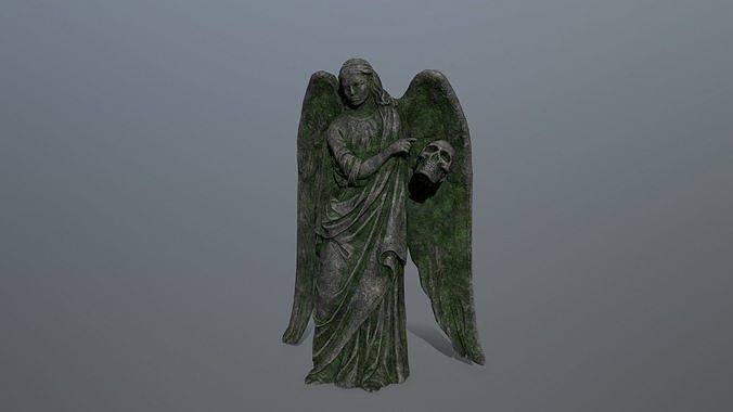 Angel Statue 03 Low-poly 3D model