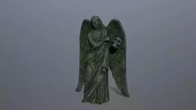 Angel Statue 03 Low-poly 3D model