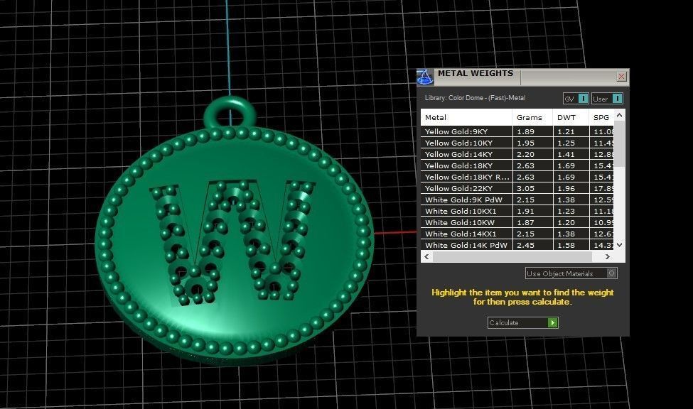 Model 400 Alphabets Necklace  The Letter W Camber And Texture 3D print model_14