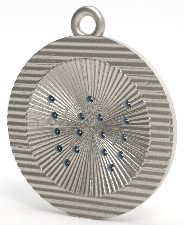 Model 400 Alphabets Necklace  The Letter W Camber And Texture 3D print model_1