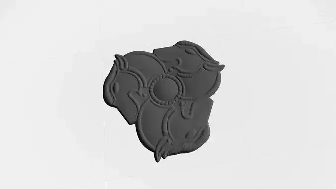 Dacian Emblem rebuild Wolf heads