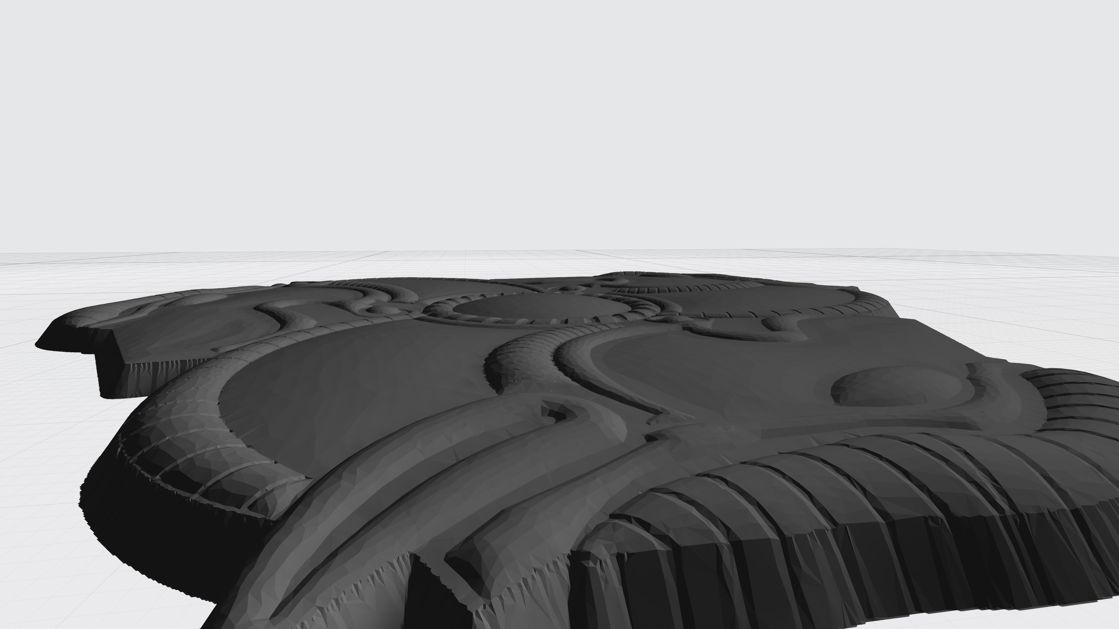 Dacian Emblem rebuild Wolf heads 3D model_3