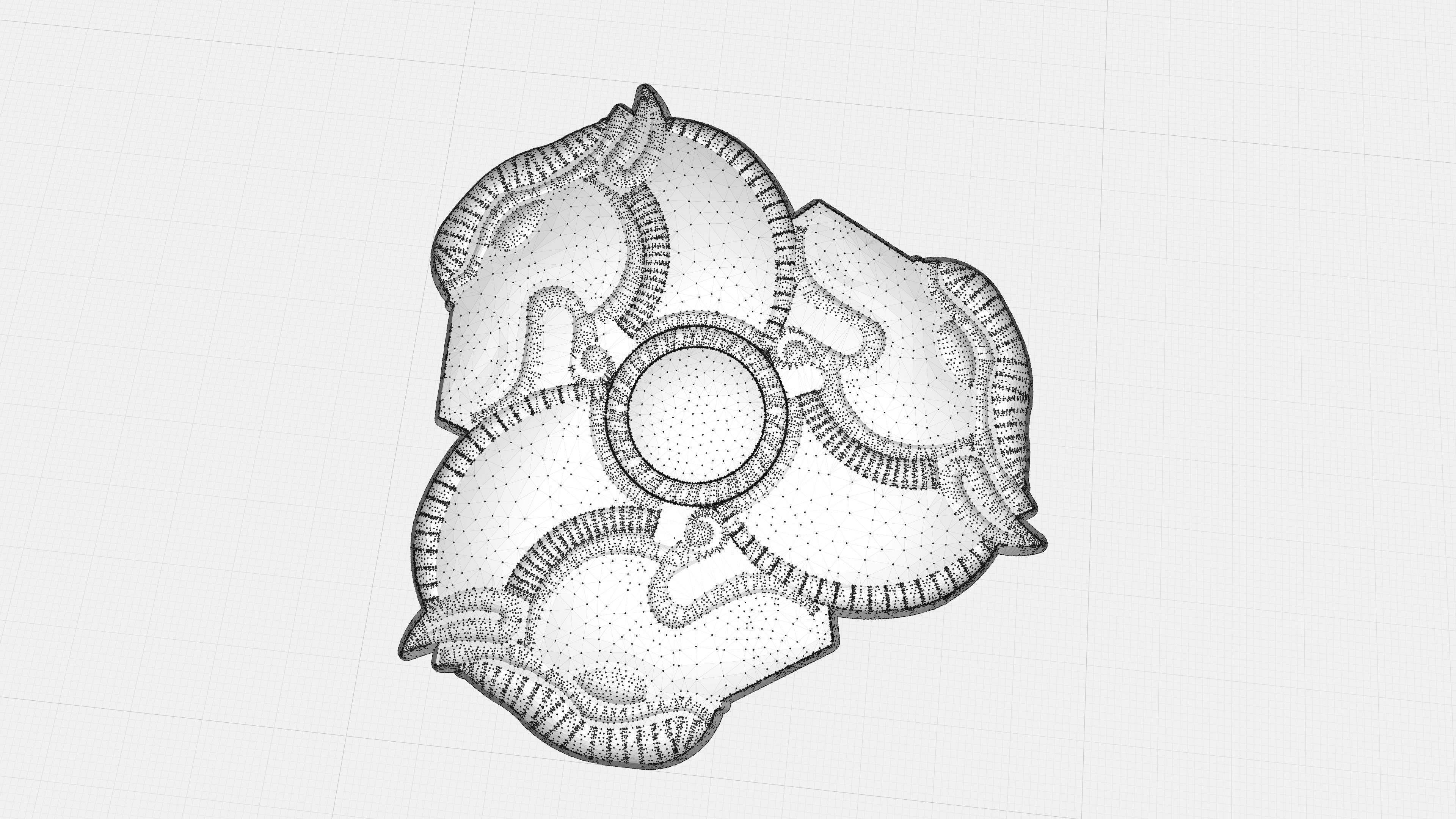 Dacian Emblem rebuild Wolf heads 3D model_4