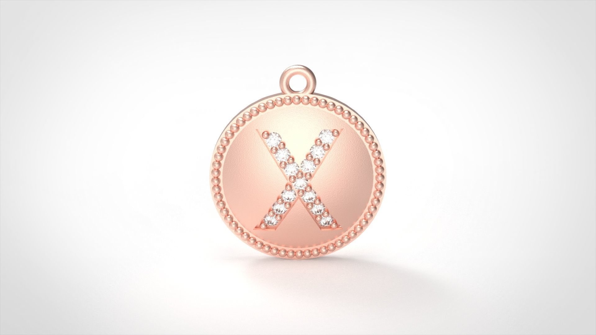 Model 401 Alphabets Necklace  The Letter X Camber And Texture 3D print model_7