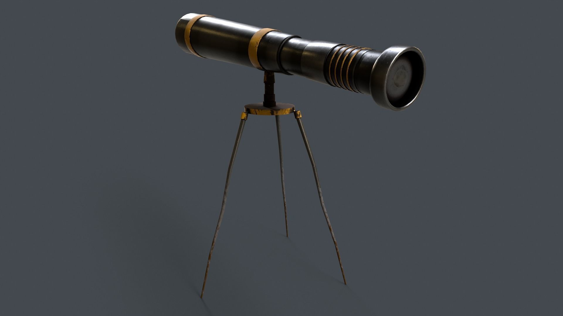 Stylized Telescope V1 - 02 Low-poly 3D model_11