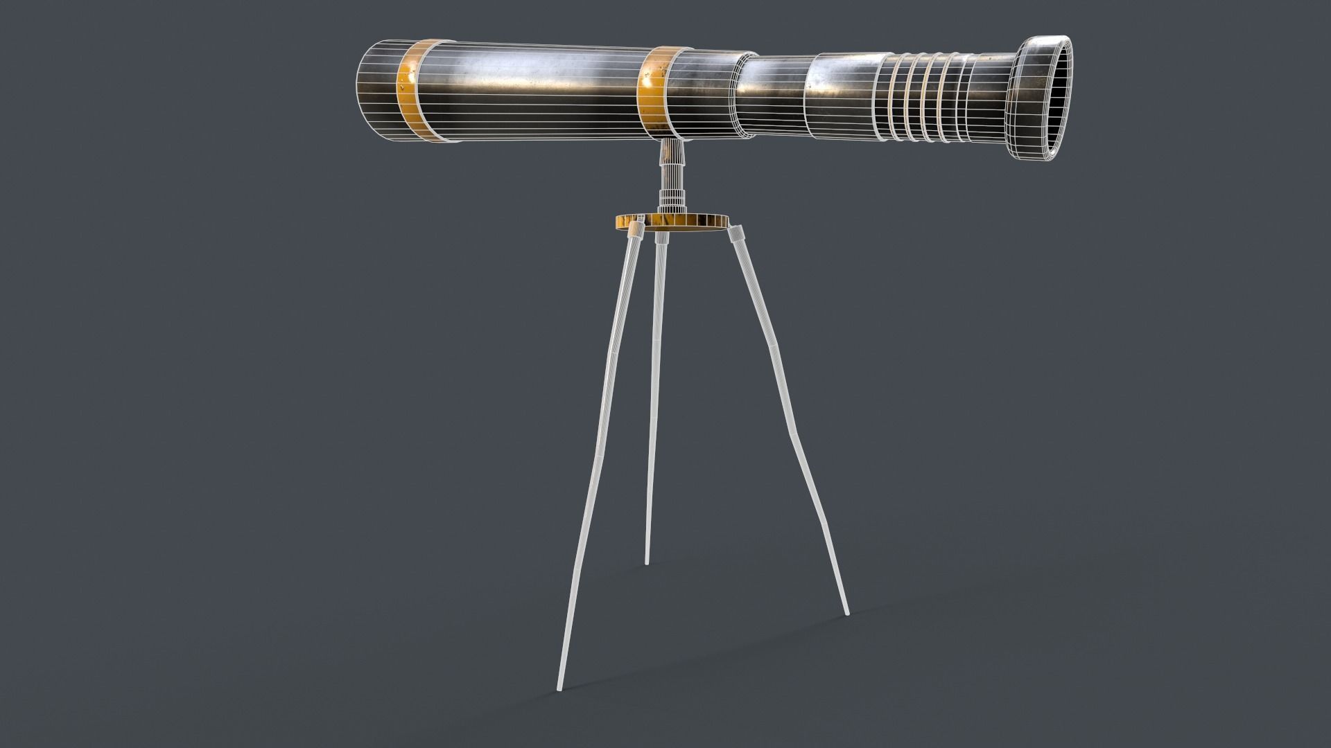 Stylized Telescope V1 - 02 Low-poly 3D model_20