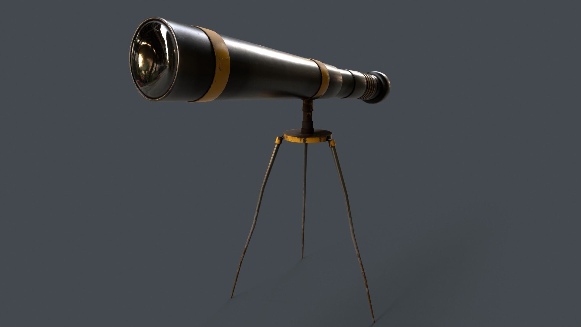Stylized Telescope V1 - 02 Low-poly 3D model_12