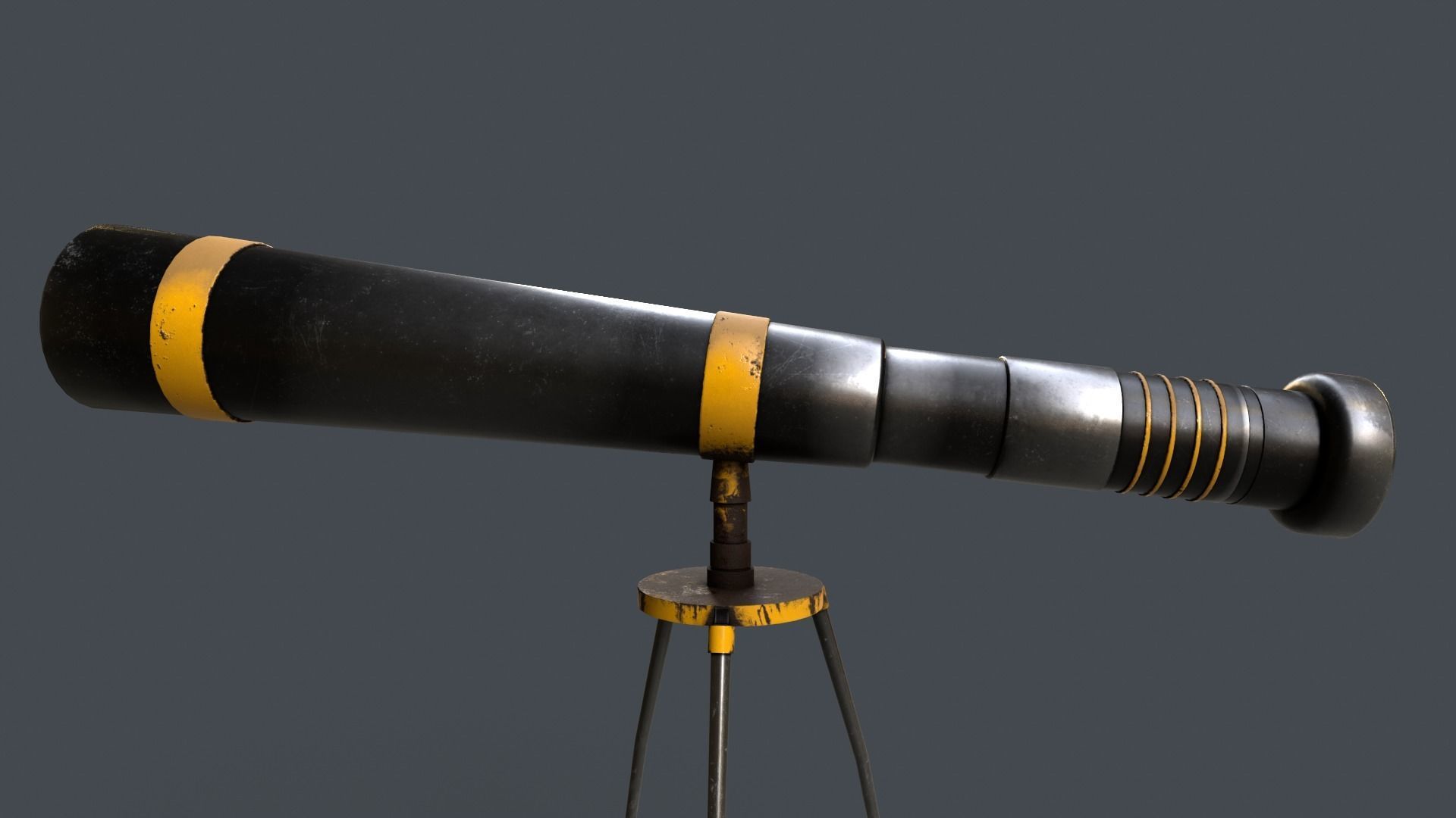 Stylized Telescope V1 - 02 Low-poly 3D model_4