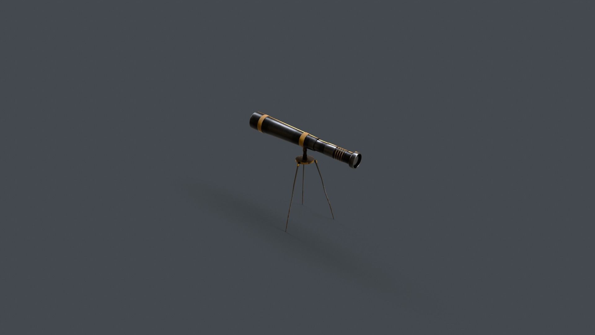 Stylized Telescope V1 - 02 Low-poly 3D model_17