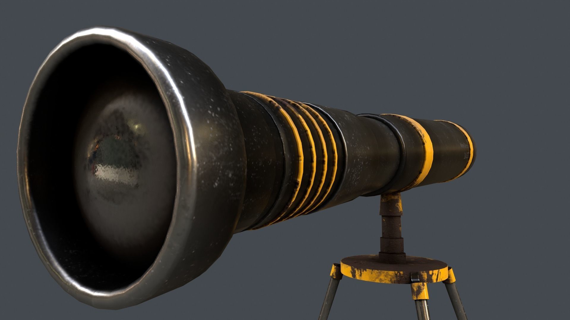 Stylized Telescope V1 - 02 Low-poly 3D model_5