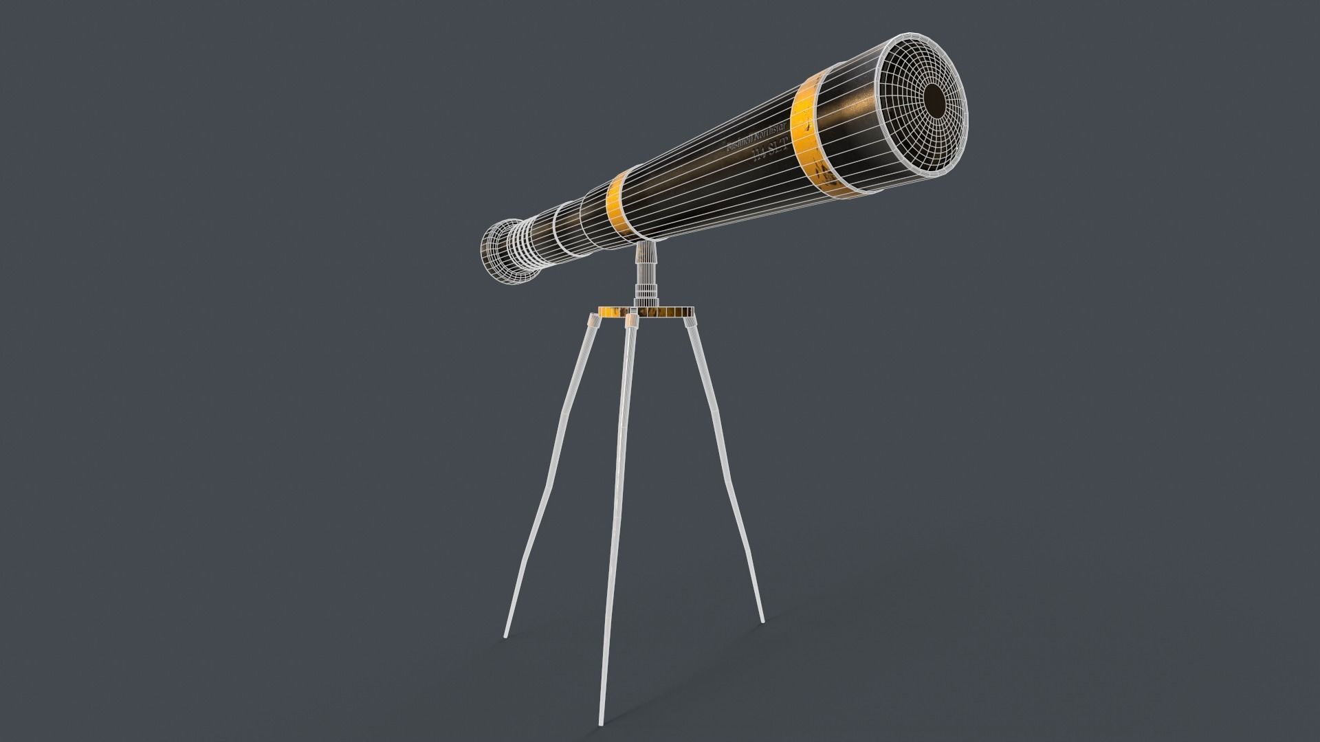 Stylized Telescope V1 - 02 Low-poly 3D model_2