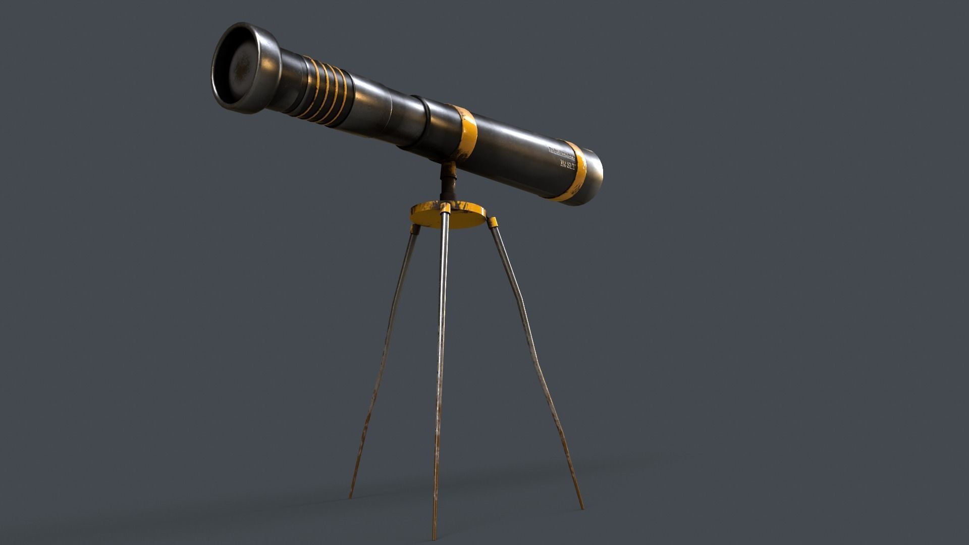 Stylized Telescope V1 - 02 Low-poly 3D model_10