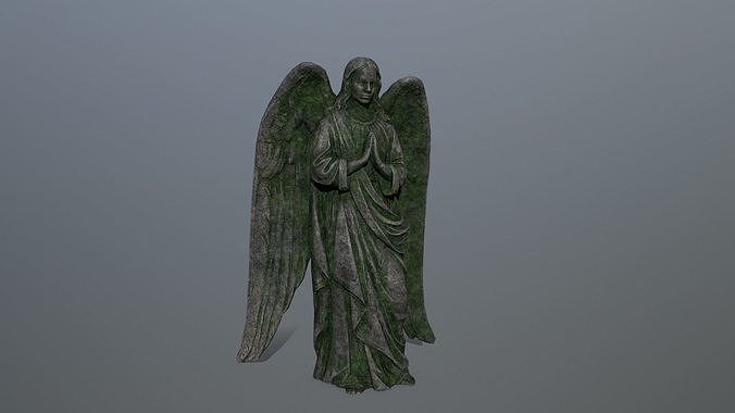 Angel Statue 04 Low-poly 3D model