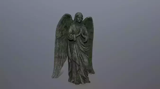 Angel Statue 04 Low-poly 3D model