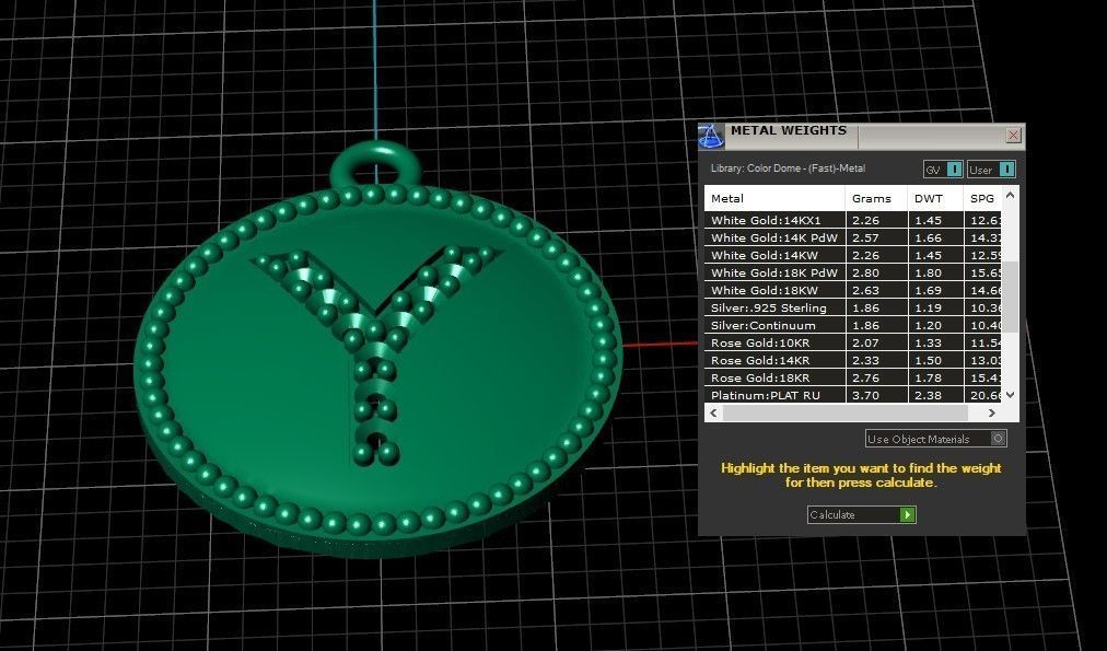Model 402 Alphabets Necklace  The Letter Y Camber And Texture 3D print model_15