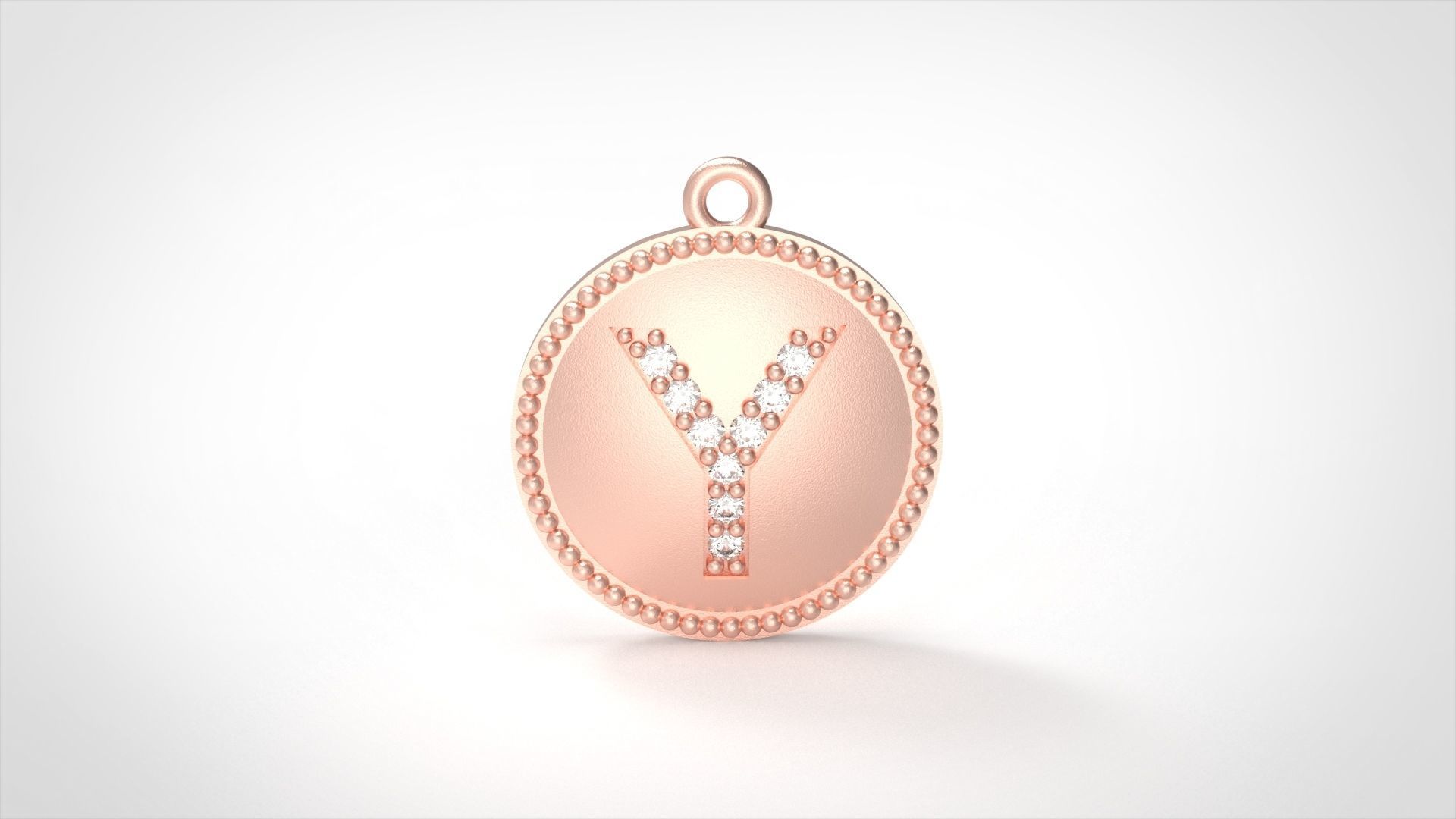 Model 402 Alphabets Necklace  The Letter Y Camber And Texture 3D print model_7