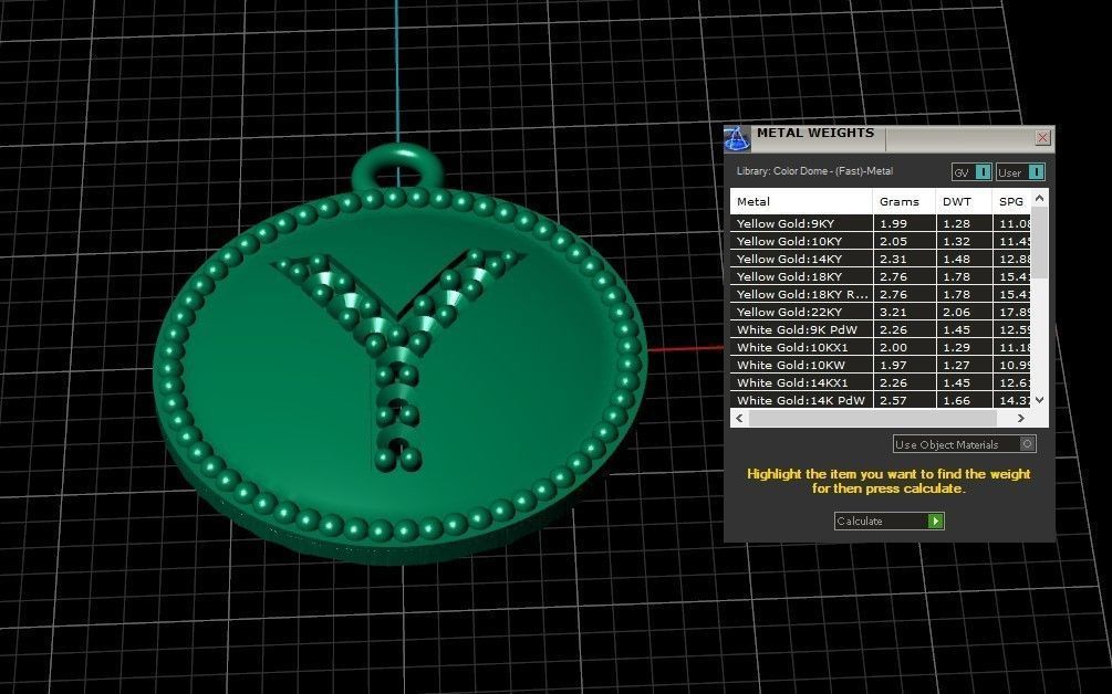 Model 402 Alphabets Necklace  The Letter Y Camber And Texture 3D print model_14