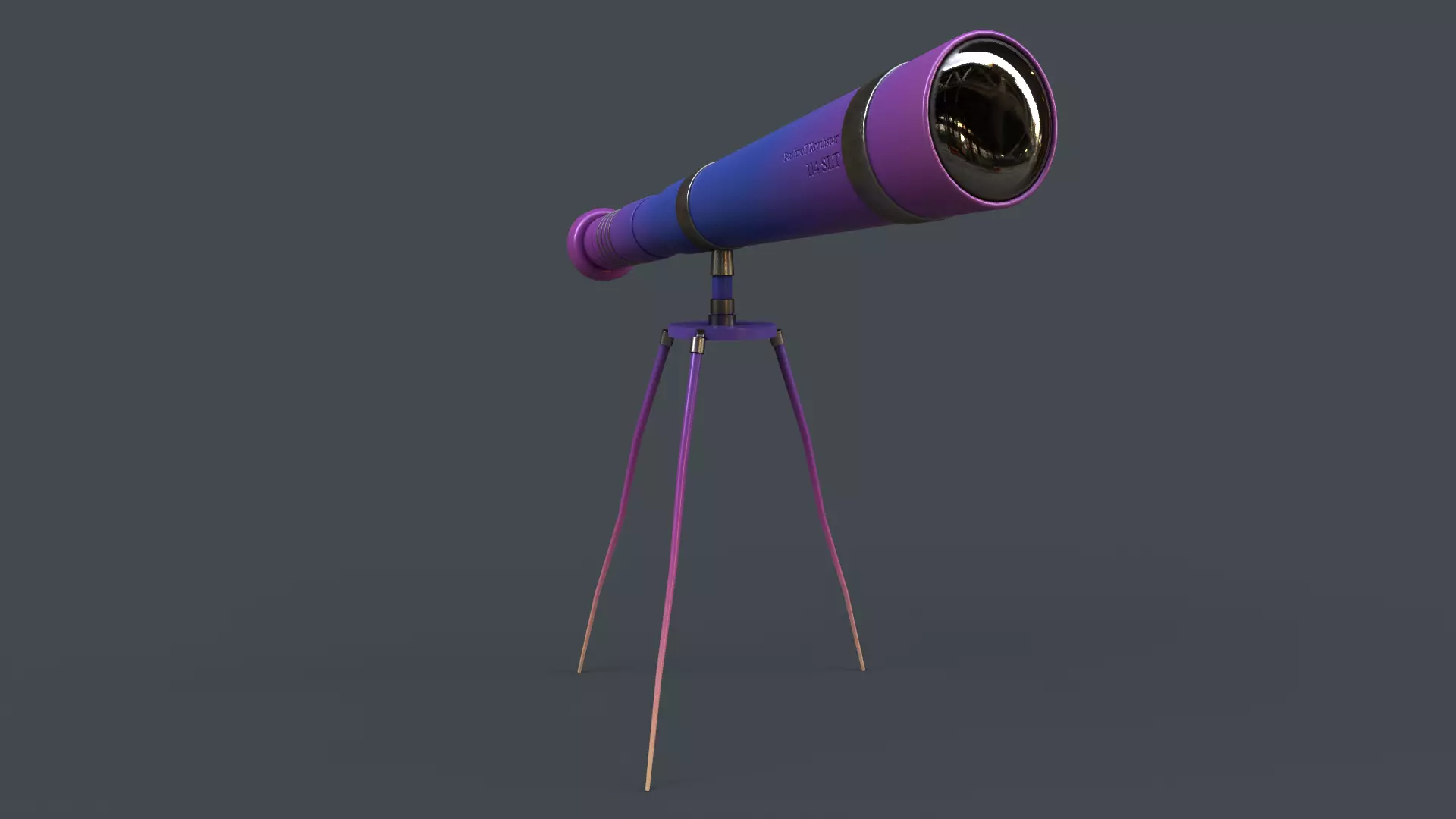Stylized Telescope V1 - 03 Low-poly 3D model_0