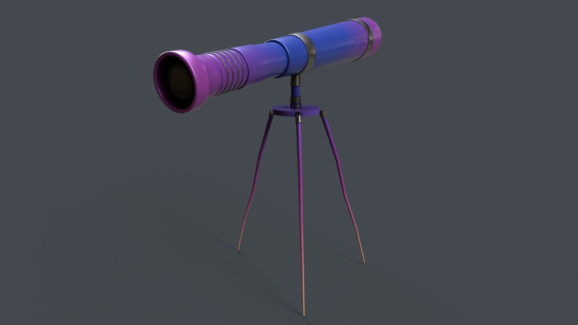 Stylized Telescope V1 - 03 Low-poly 3D model_15