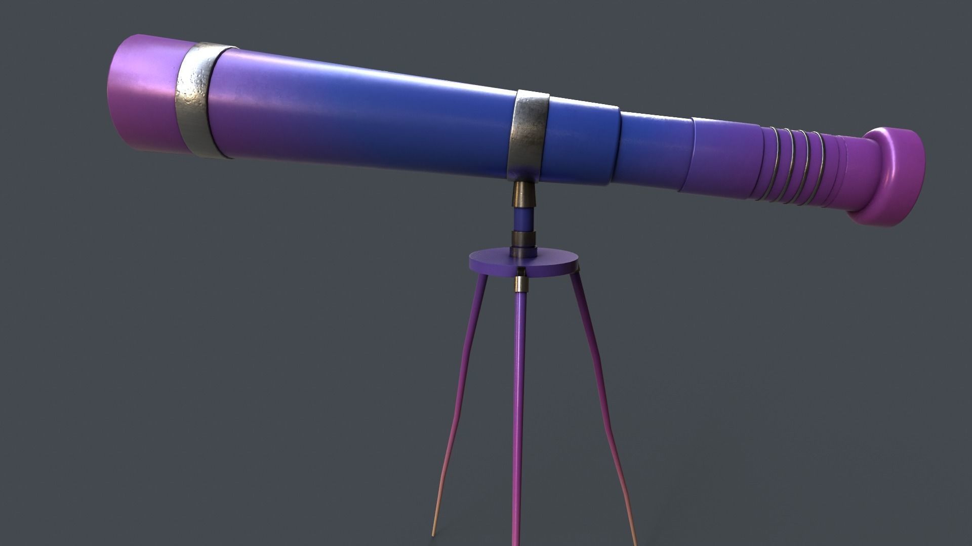 Stylized Telescope V1 - 03 Low-poly 3D model_2