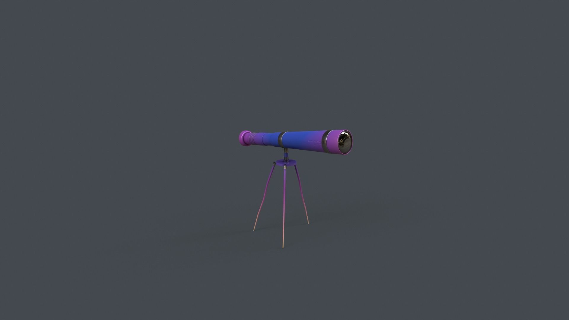 Stylized Telescope V1 - 03 Low-poly 3D model_8