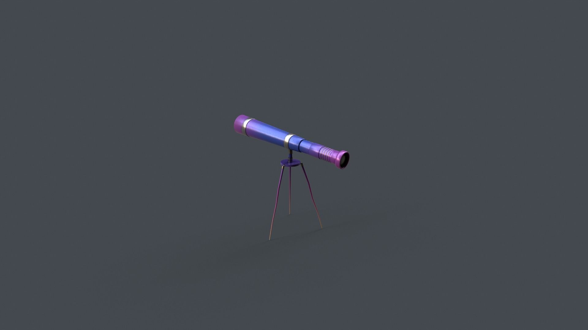 Stylized Telescope V1 - 03 Low-poly 3D model_9