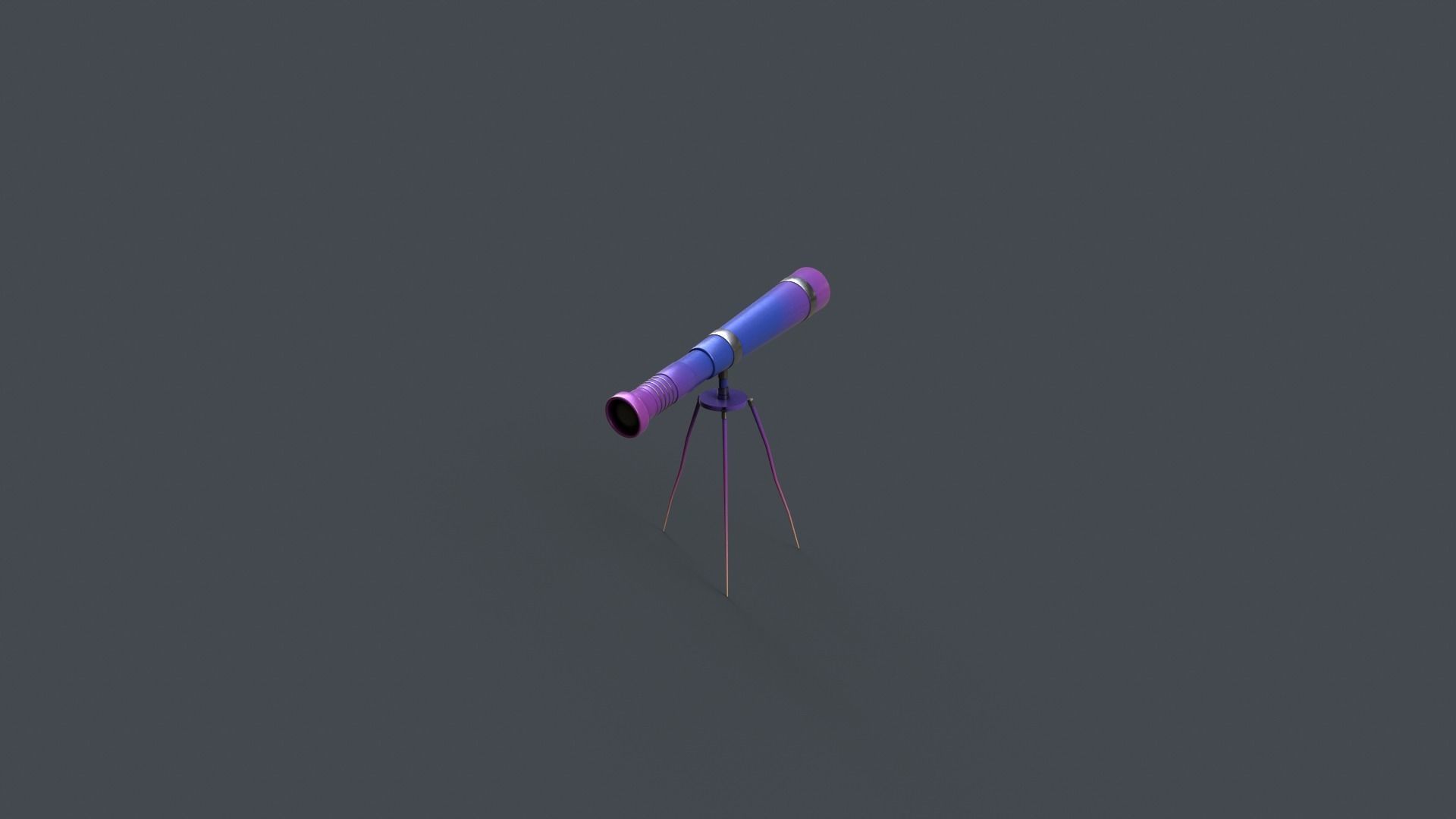 Stylized Telescope V1 - 03 Low-poly 3D model_10