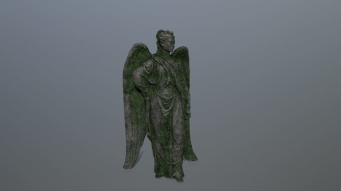 Angel Statue 05 Low-poly 3D model
