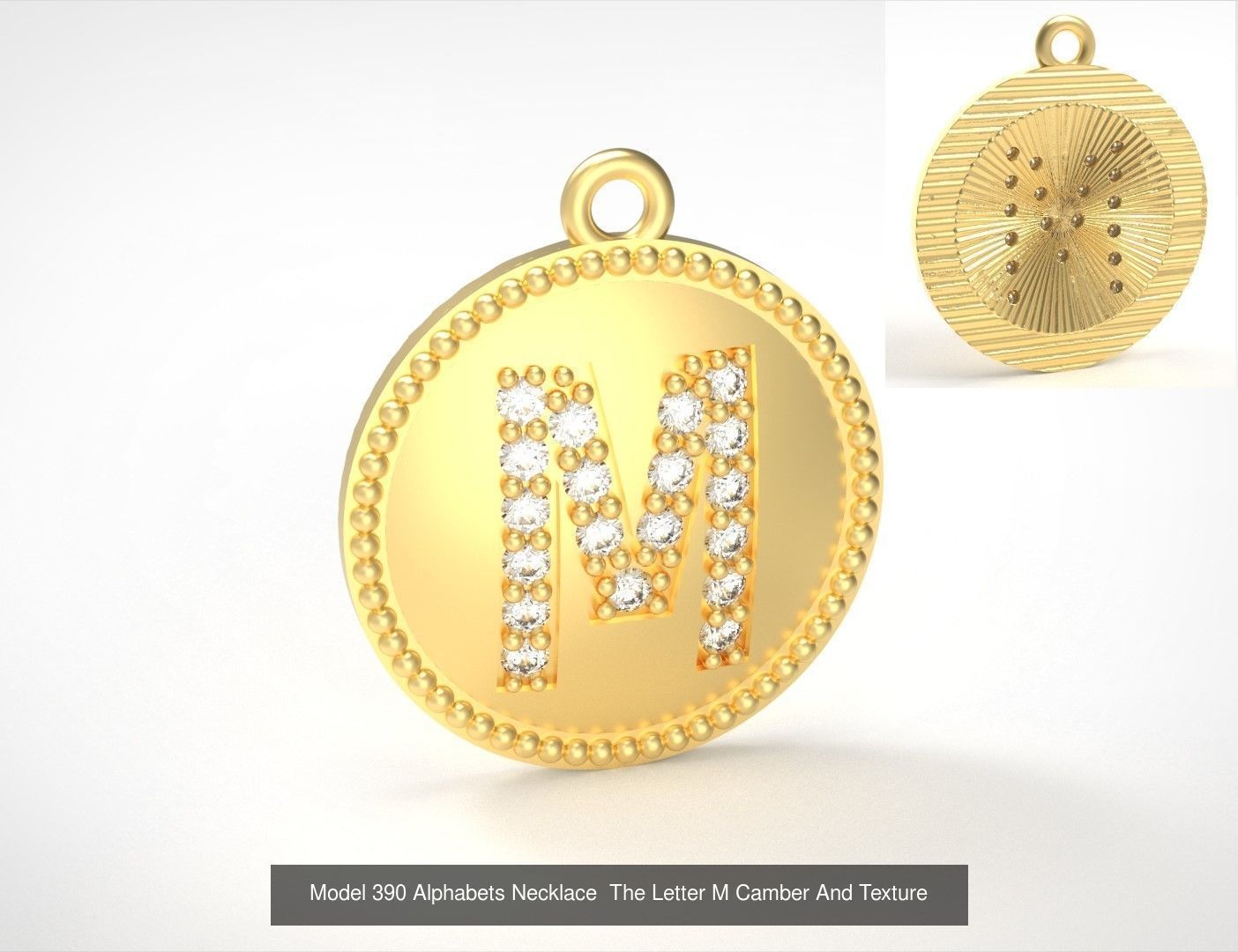 Alphabets Necklace  The Letter Camber And Texture Collection _28