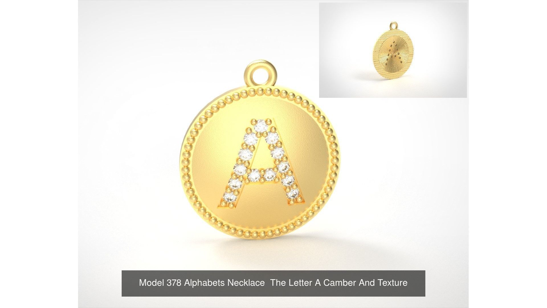 Alphabets Necklace  The Letter Camber And Texture Collection _4