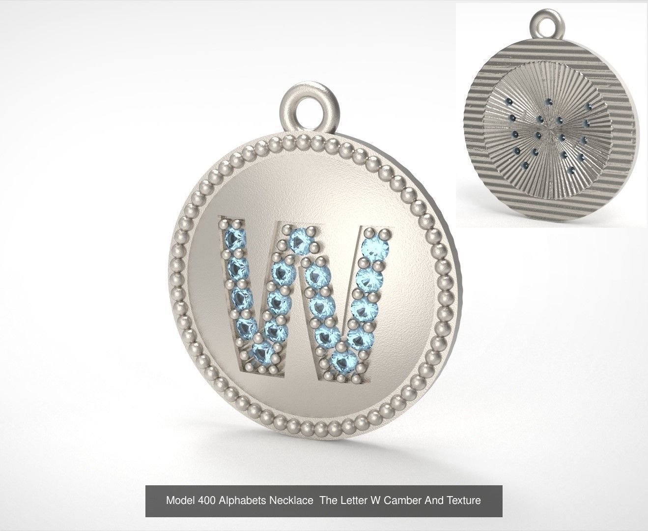 Alphabets Necklace  The Letter Camber And Texture Collection _48