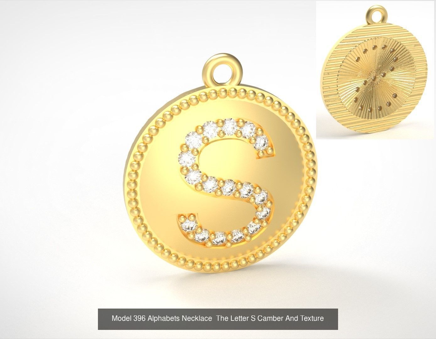 Alphabets Necklace  The Letter Camber And Texture Collection _40