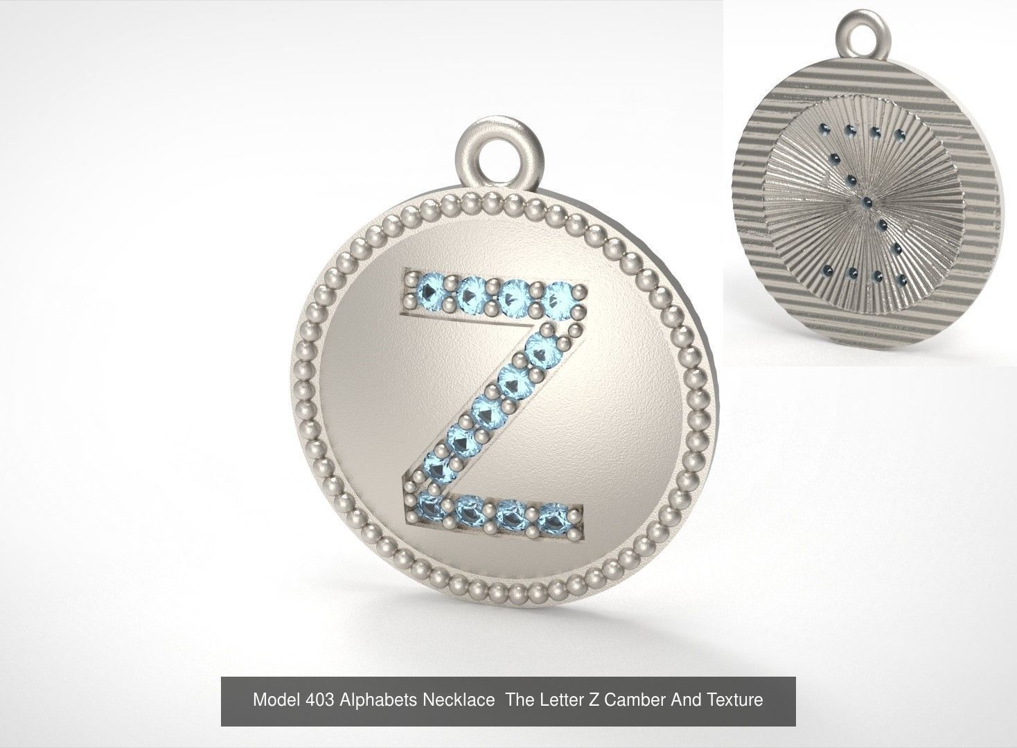 Alphabets Necklace  The Letter Camber And Texture Collection _54