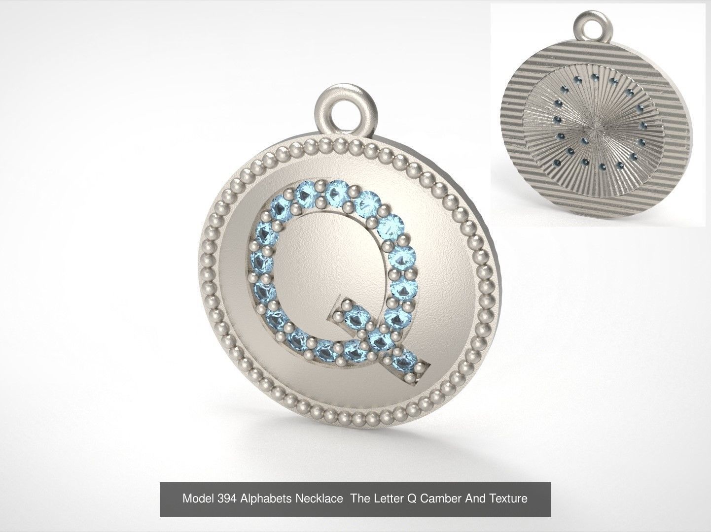 Alphabets Necklace  The Letter Camber And Texture Collection _36