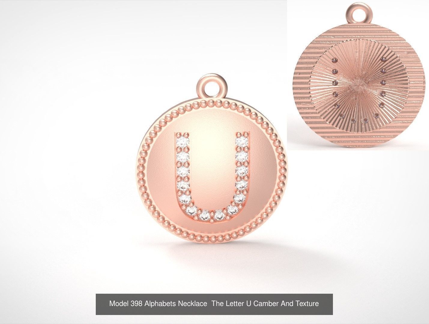 Alphabets Necklace  The Letter Camber And Texture Collection _44