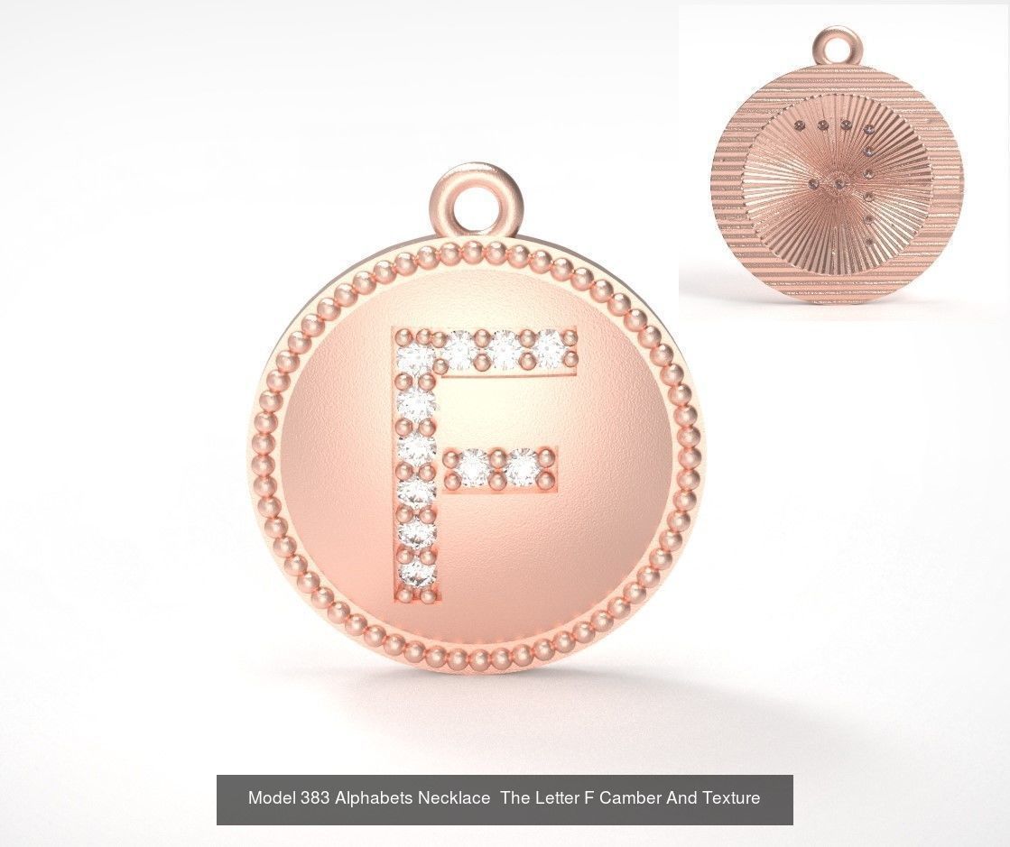 Alphabets Necklace  The Letter Camber And Texture Collection _14