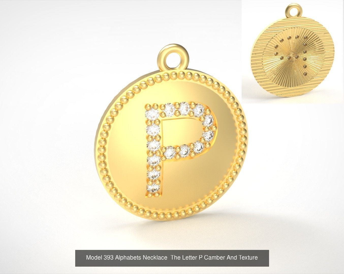 Alphabets Necklace  The Letter Camber And Texture Collection _34