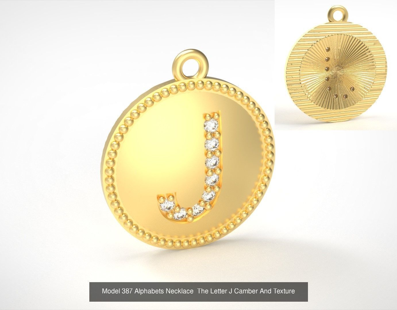 Alphabets Necklace  The Letter Camber And Texture Collection _22