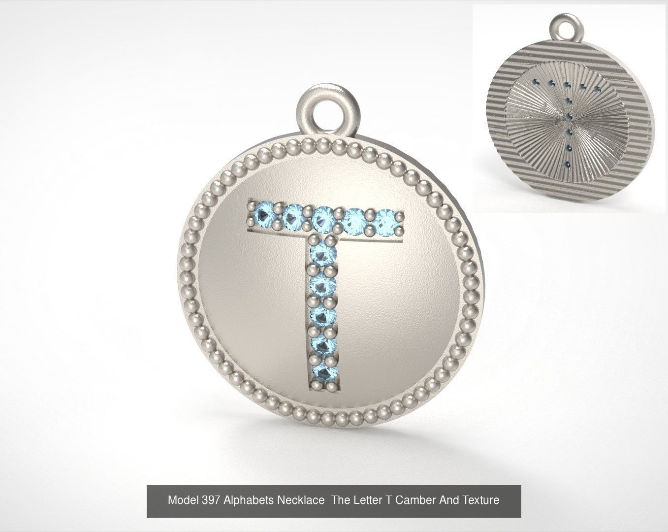 Alphabets Necklace  The Letter Camber And Texture Collection _42