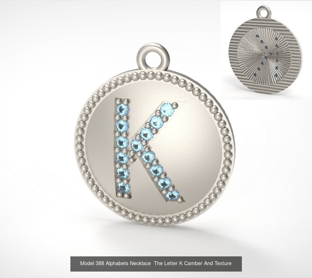 Alphabets Necklace  The Letter Camber And Texture Collection _24