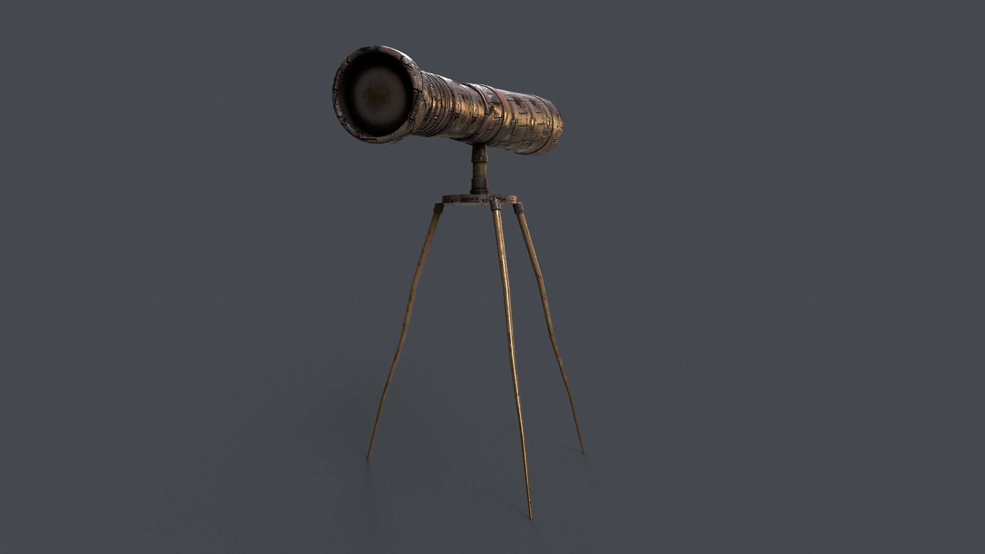 Stylized Telescope V1 - 04 Low-poly 3D model_15