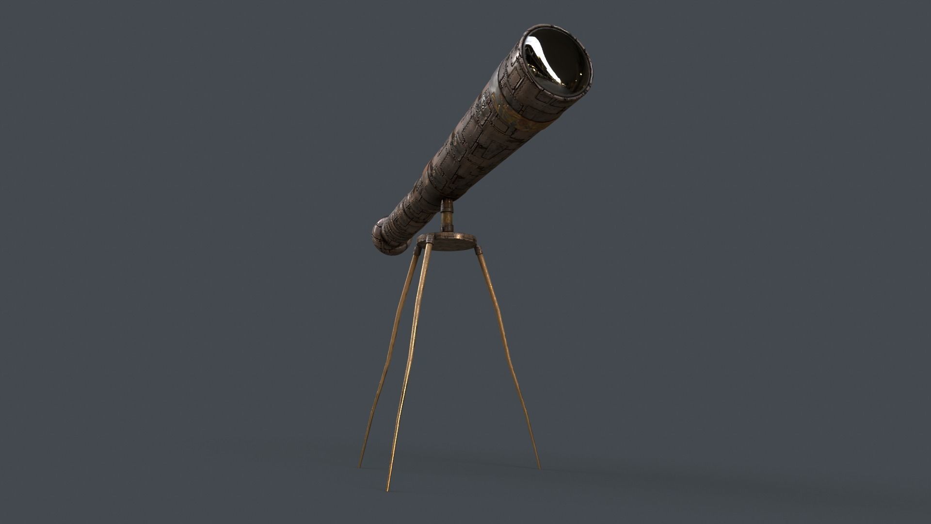 Stylized Telescope V1 - 04 Low-poly 3D model_19