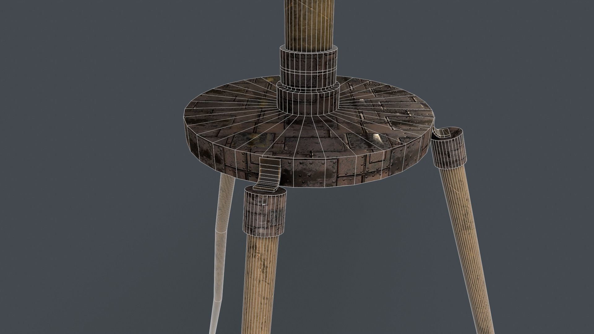 Stylized Telescope V1 - 04 Low-poly 3D model_11