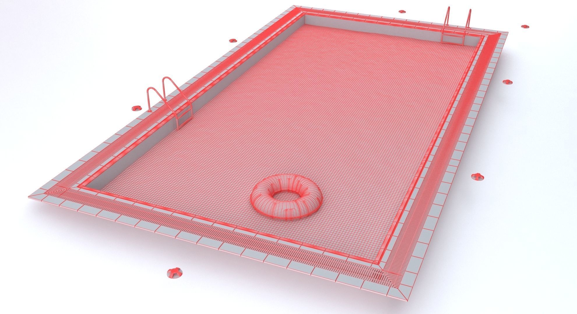 Pool Rectangular 3D model_3