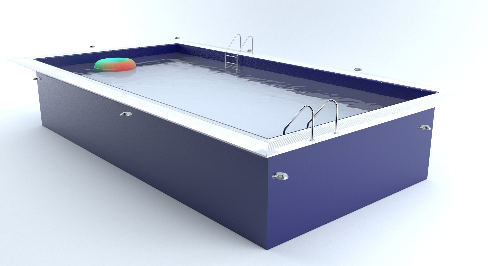 Pool Rectangular 3D model_2
