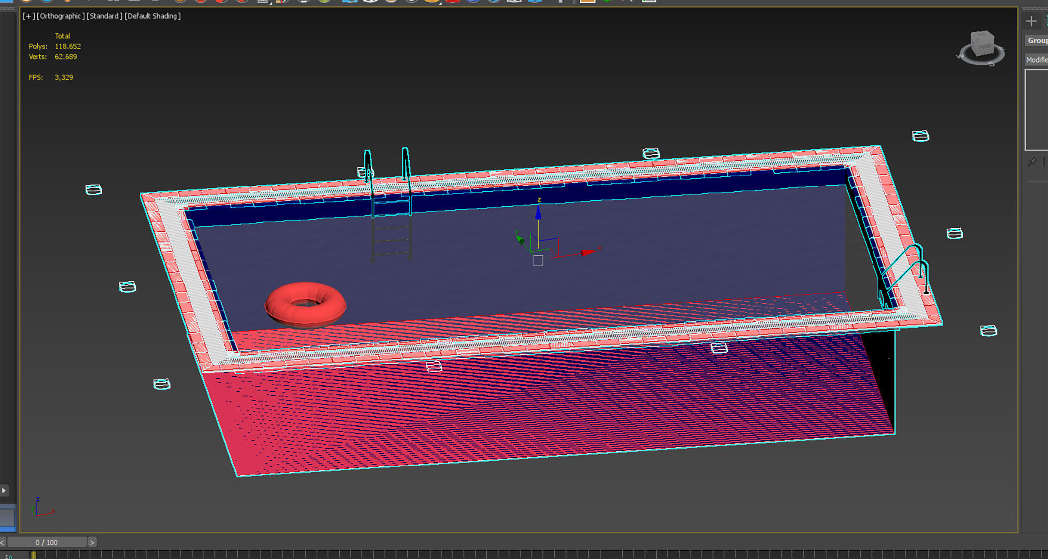 Pool Rectangular 3D model_5