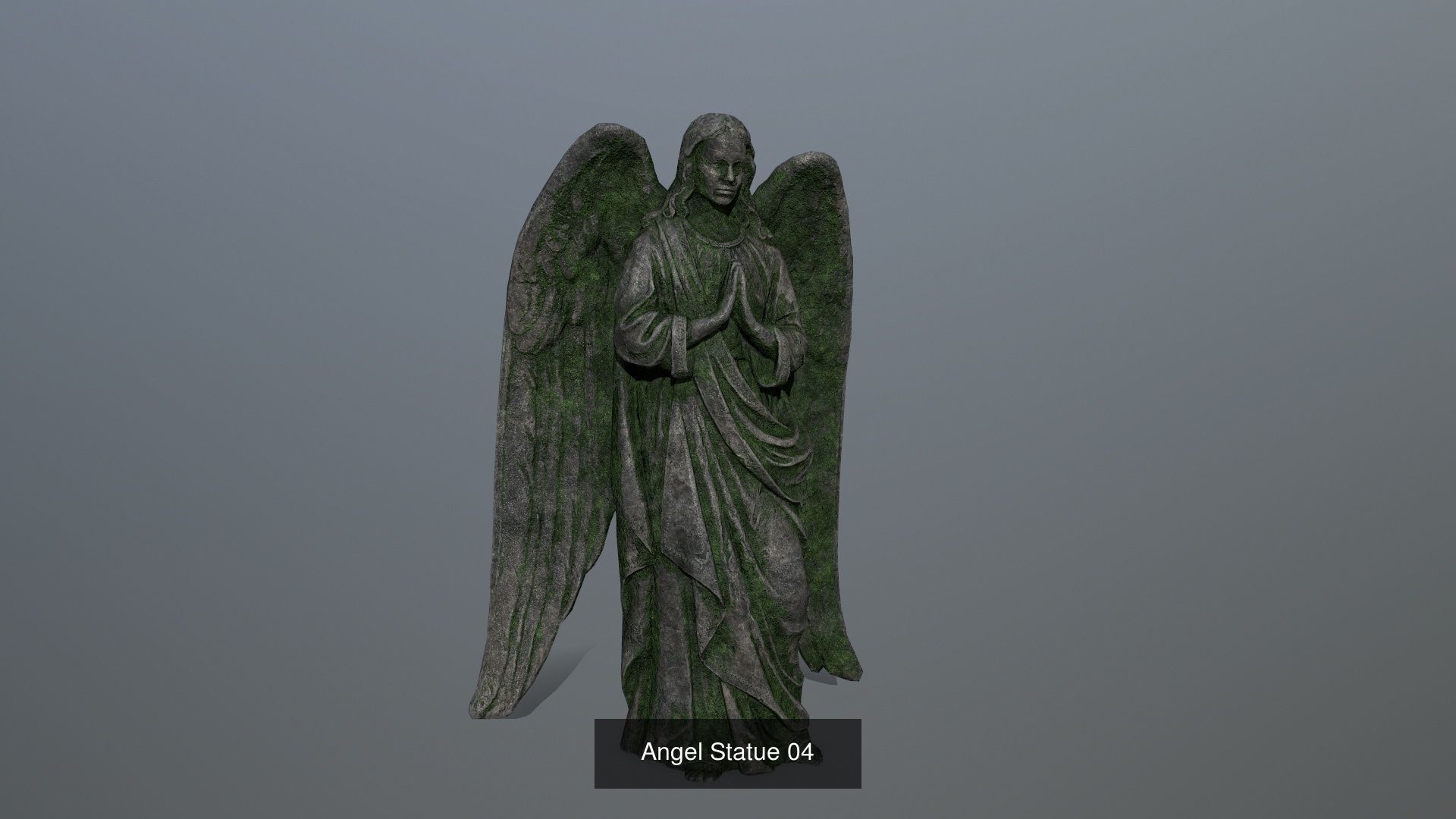Angel Statue set 3D Model Collection_4