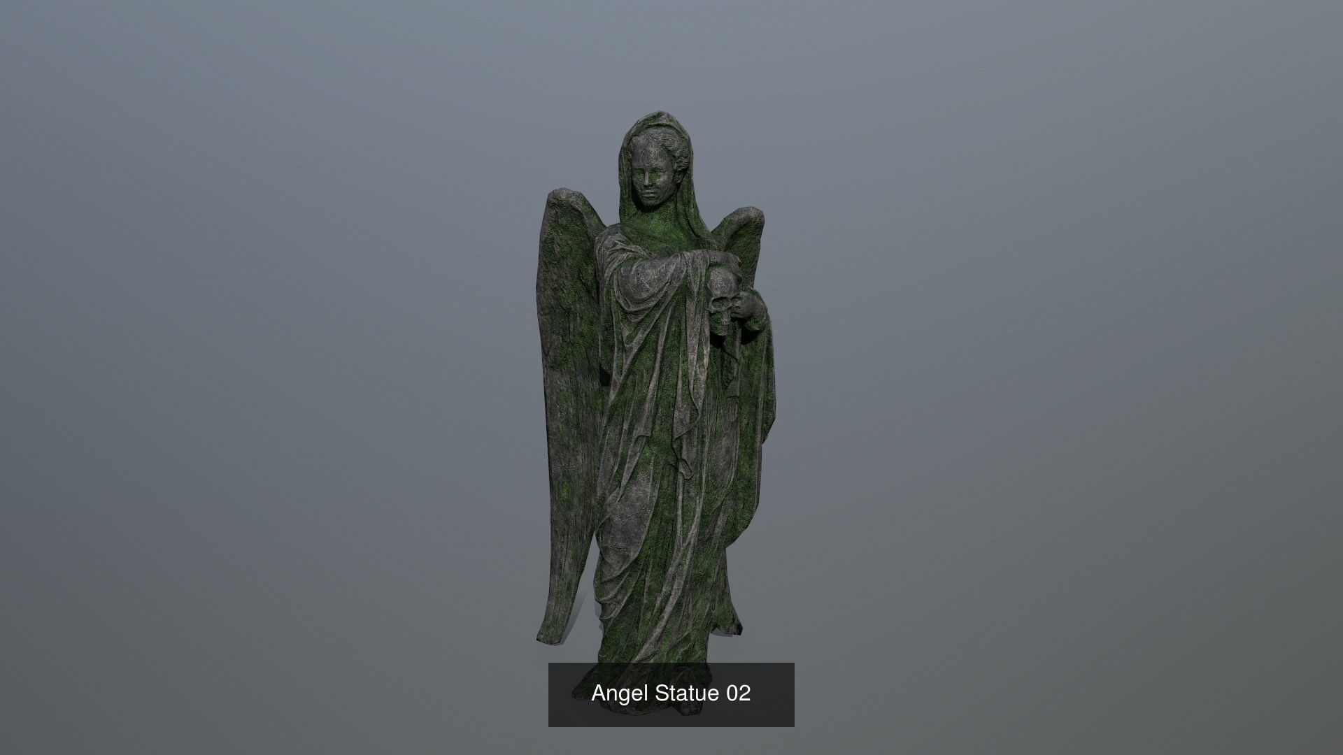 Angel Statue set 3D Model Collection_2
