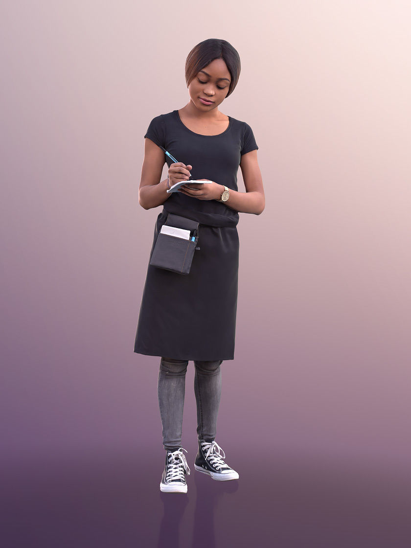 Iona 10931 - Waitress Taking Orders 3D model_2
