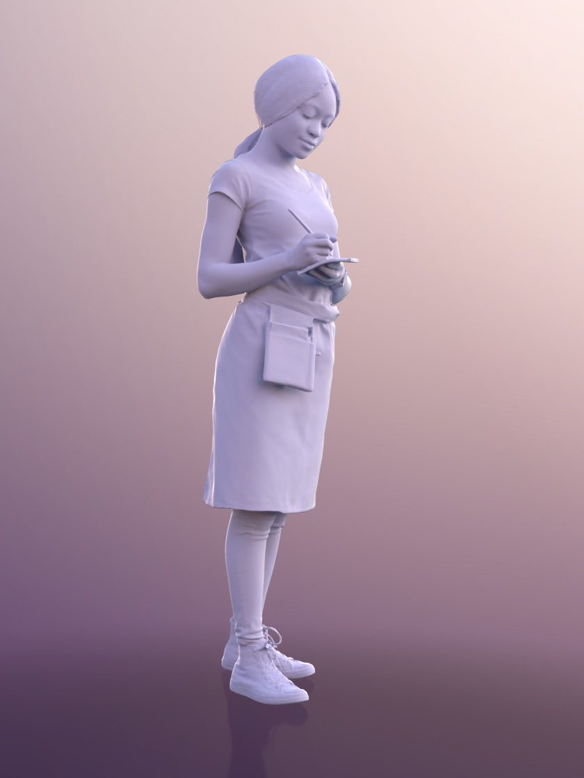 Iona 10931 - Waitress Taking Orders 3D model_5